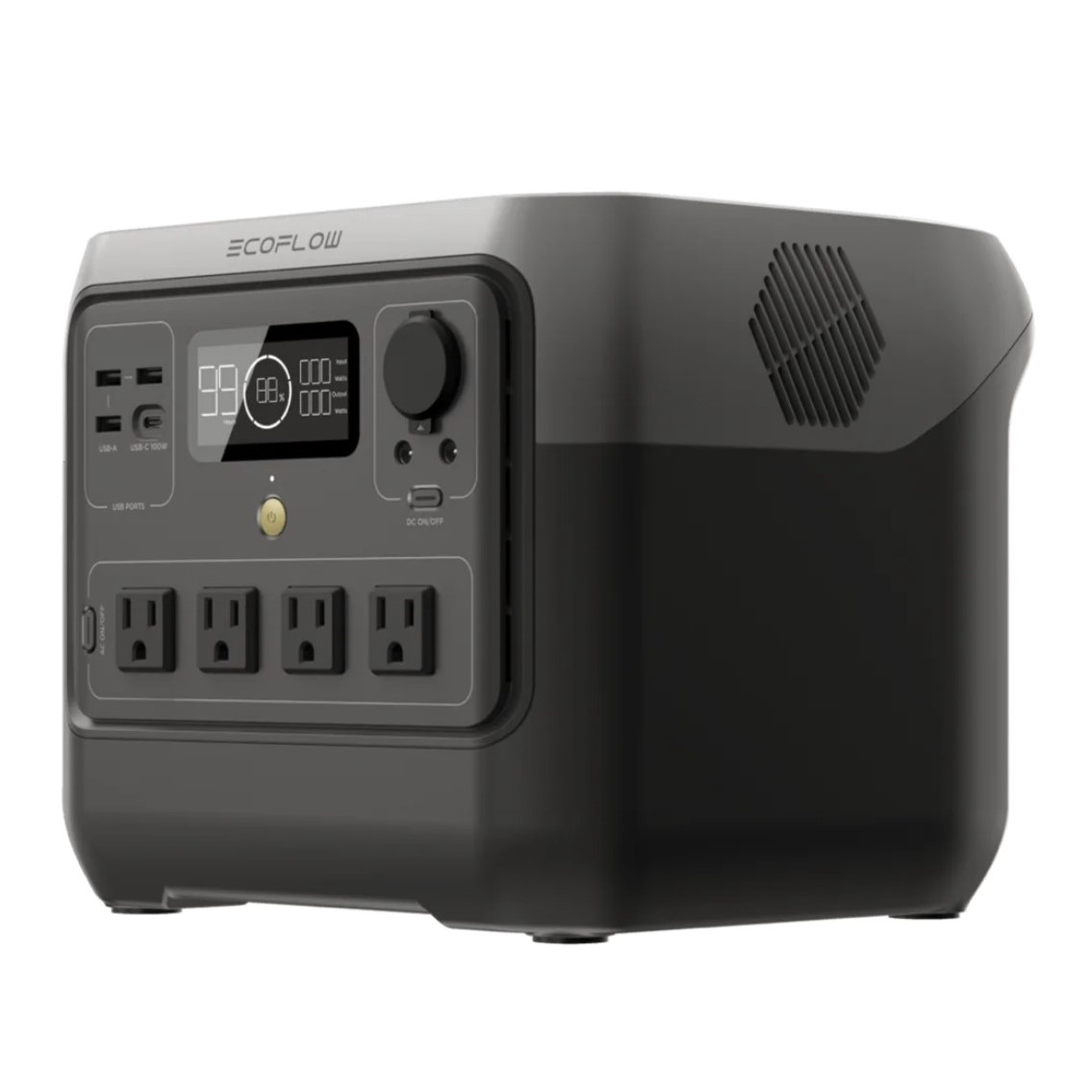 EcoFlow RIVER 2 Pro Portable Power Station - 768Wh LiFeP04 Battery, 70-Minute Fast Charging, 3 x 600W AC Outlets, Solar Generator for Camping / RV /